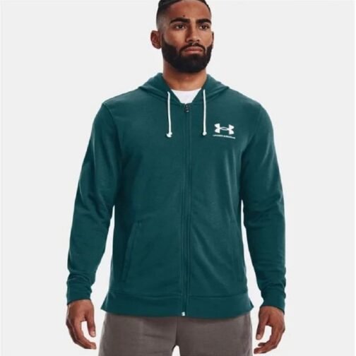 1370409-716 UA Rival Terry LC FZ UNDER ARMOUR HOMME – Image 3