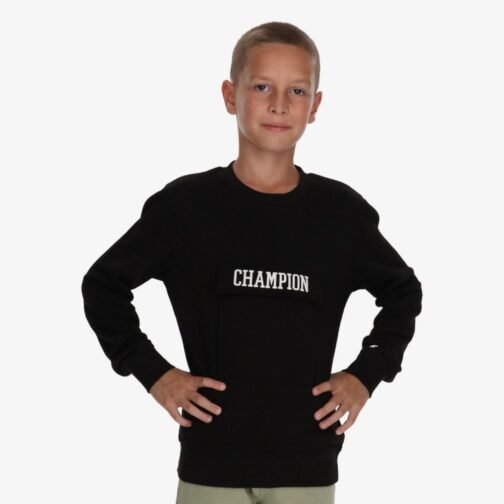 CHA233B606-01 BOYS COLLEGE LOGO CREWNECK CHAMPION JUNIOR