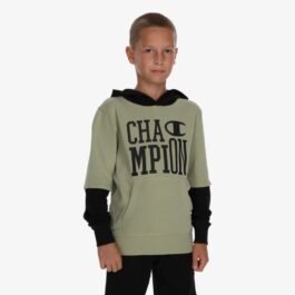 CHA233B607-63 BOYS COLLEGE LOGO HOODY CHAMPION JUNIOR