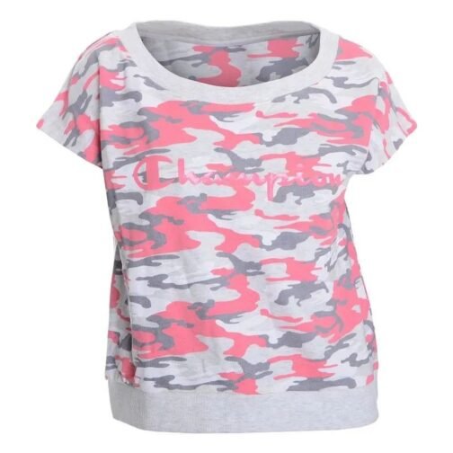 CHZ181265-003 CAMO LADY SHORT SLEEVE SWEATSHIRT CHAMPION FEMME